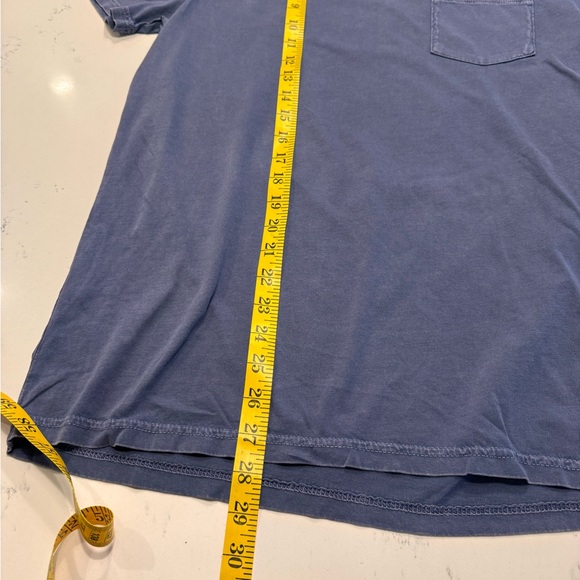 Abound men’s short sleeve pocket tshirt distressed faded blue color - Picture 5 of 8